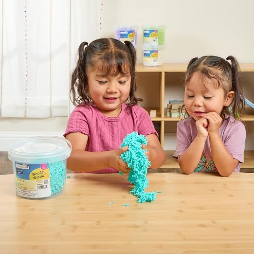 Excellerations Wonder Wormz Sensory Tub, 1 lb Blue Wiggle Sensory Material | 0