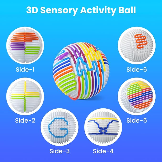 Upgraded 3D Sensory Activity Ball with 25 Strings