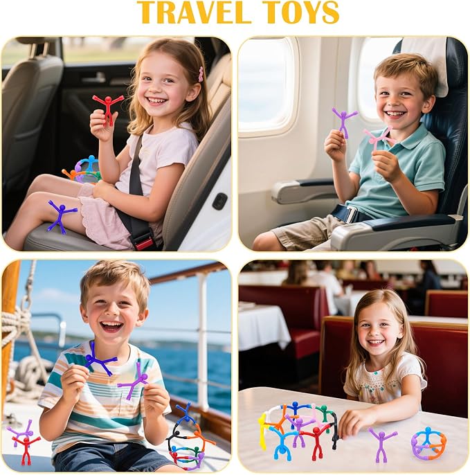 10Pcs Magnetic Travel Toys, Magnets Men for Kids, Cute Magnetic People | Fridge Magnets Sensory Fidget Toys for Adults Kids, Airplane Car Toddler Travel Essential Toys