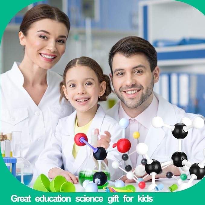 EXBEPE 406 Pcs Chemistry Molecular Model Kit,Organic & Inorganic Molecule Building Set,STEM Educational Science Supplies for Middle High School College Students,Student Learning Gift