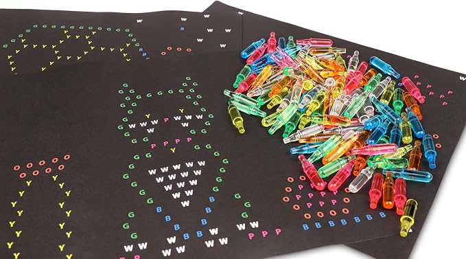 Lite Brite Peg and Template Refill Pack, Light Up Drawing Board Accessories, LED Drawing Board Pegs with Colors, Toys for Creative Play, Light Toys for Kids Aged 4 +