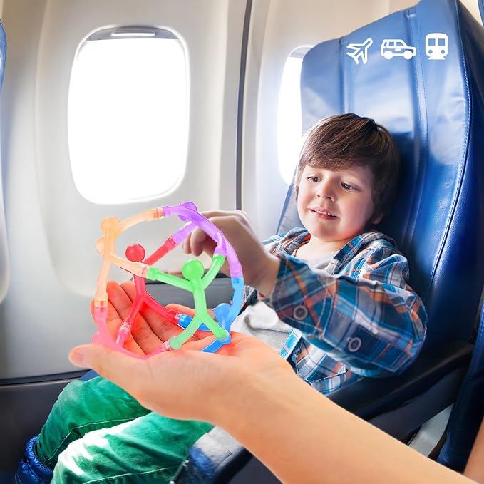 48pcs Magnetic People Figures for Kids 3-8 Travel STEM Fidget Toy | Safe ASTM-certified, Quiet Play for Airplane Car Trips Restaurant, Develops Creativity for Classroom Rewards Stocking Stuffer