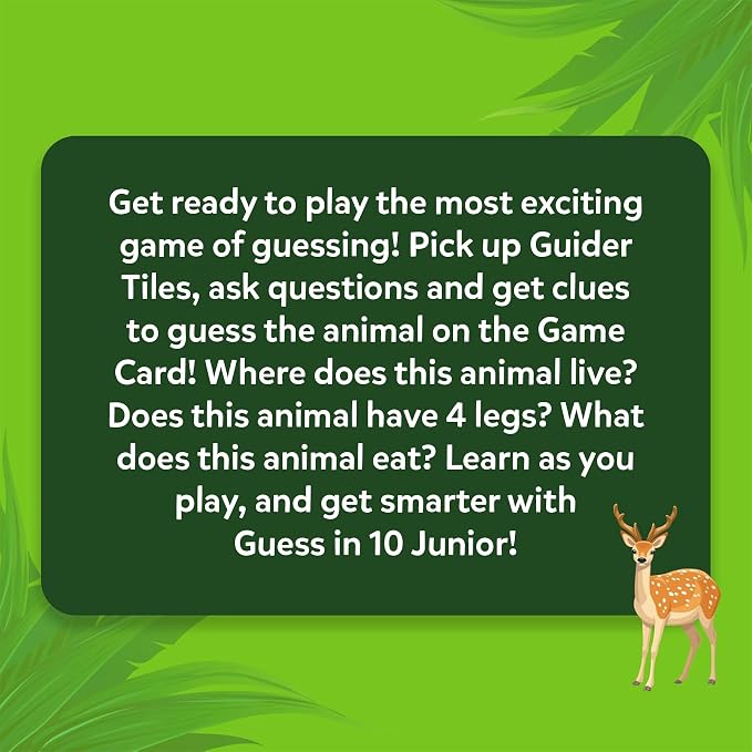 Skillmatics Guess in 10 Junior – Animal Kingdom, Card Game, Gift for Kids | Educational Trivia Game for Preschoolers, Travel Toy & Guessing Board Game, Screen-Free, Boys & Girls Ages 3, 4, 5 & 6