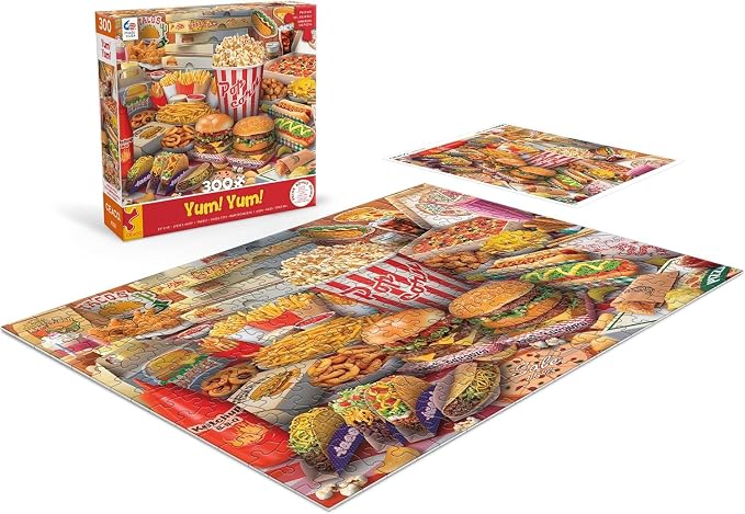 Ceaco - Yum Yum - 300 Large Piece Jigsaw Puzzle for Adults | Art by Eduard, Made in USA, Includes Poster, Giftable, Frameable