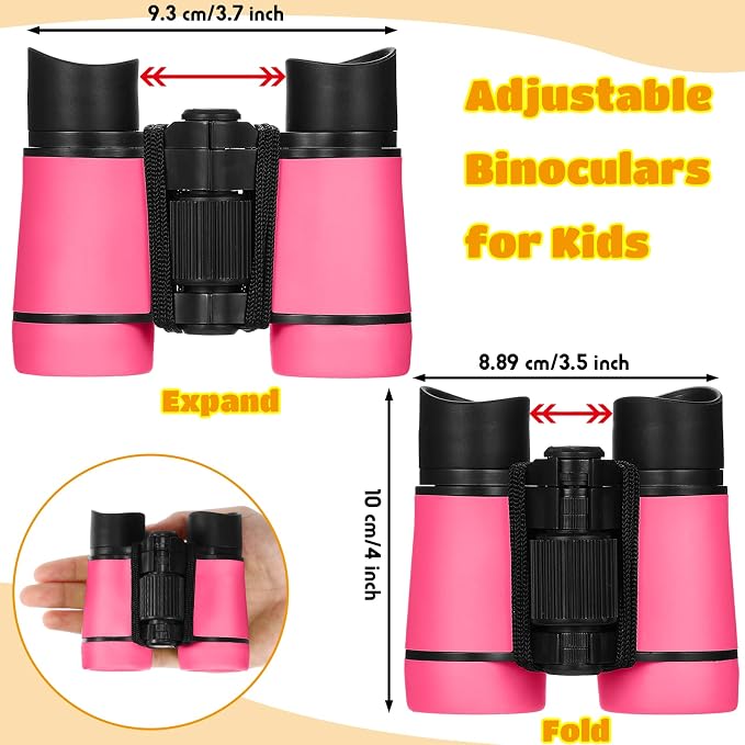 Yunsailing 6 Pcs Binoculars for Kids for Age 3-12 Years | Binoculars, Shock Proof Toy, Outdoor, Gift ,Hunting Folding, Small Telescope, for Bird Watching Learning Exploration