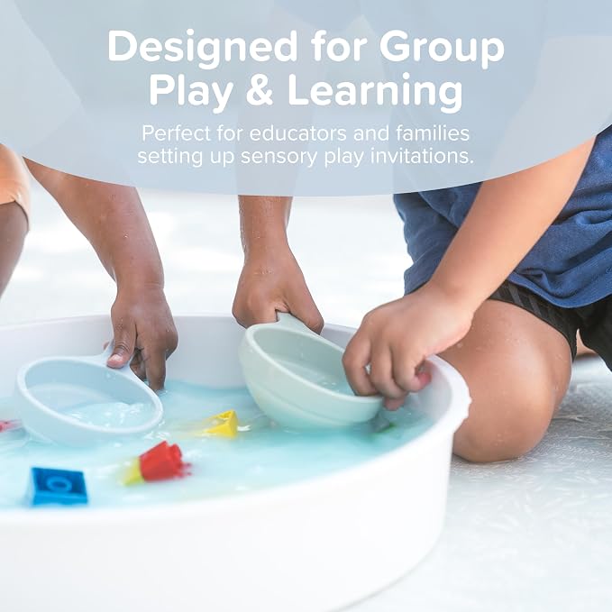 Explorer Bundle | Sensory Bin with Lid | Tuff Tray Accessories | Sensory Bin and Lid | Includes 1 PlayTRAY, Compartments, Bowls, Scoops, Droppers, Funnels, Tongs