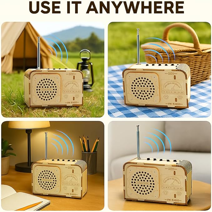 FM Radio Kit for Kids 8-13, DIY STEM: Build Your Own Real Radio | Build, tune, and use a real FM radio: a STEM gift for birthdays, homeschool, classrooms, or weekend projects