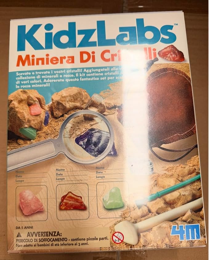 4M Kidzlabs Crystal Mining Kit, DIY Science Kit - Dig for gem Stones, For Boys & Girls Ages 5+