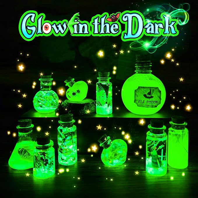 Alritz Science Potion Kits with Cauldron for Kids Ages 8+ | 23 magic mix bottles, witches cauldron, fun science experiment, party activity toy