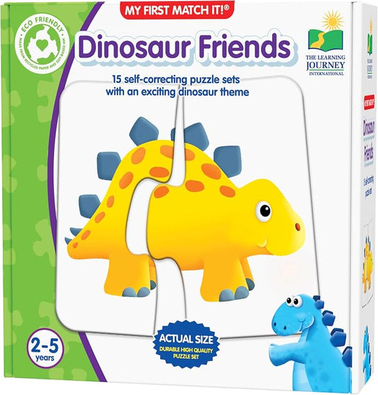 The Learning Journey: My First Match It - Dinosaurs - 2 Year Old Toys, Puzzles for Toddlers, Toddler Puzzle, Educational Toys for 2 Year Old - 15 Self-Correcting Matching Puzzles - Award Winning Toys