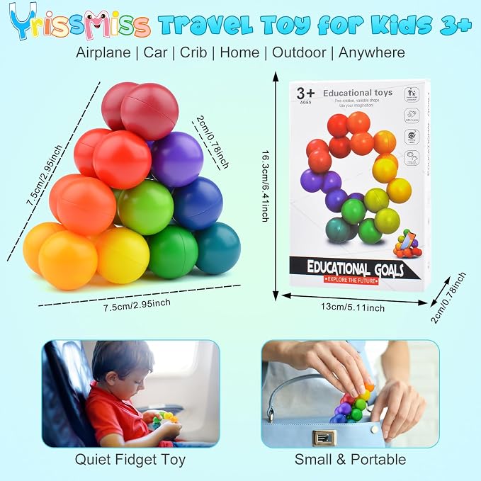 2PCS Autism Sensory Toys for Autistic Children, Sensory Fidget Toys for Adults Kids, Autism Toys for Toddlers, Travel Toys Present for Kids Ages 3+ Easter Basket Stuffers Gifts for Kids Boys Girls A