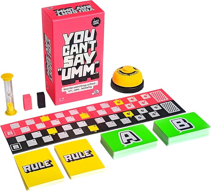 You Can't Say UMM Party Game for Kids and Adults, Ages 8+ | Beat the Timer, Rivals Ding the Bell, Rules Change Each Round, Quick and Competitive, 4-10 Players, Backyard BBQ Fun