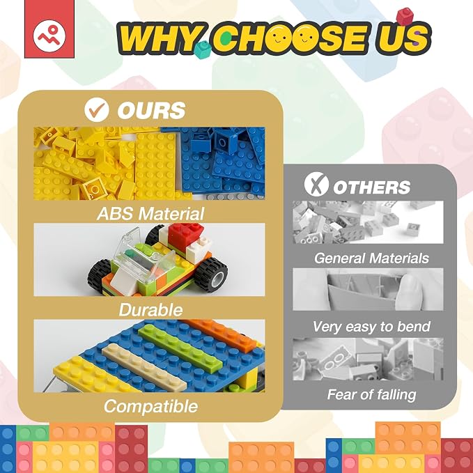 HUIZDQ 450pcs Wheels and Axles Set, Compatible with Classic Brick Toys | Including Wheels, Windshield, Traffic Light, Vehicle & Truck Parts, Classic Pieces & Accessories