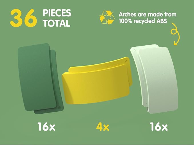 waytoplay Arches - Creator Set 36 Pieces from Toys – 100% Recycled Modular Building Toy - Made in Europe – Creative Open-Ended Play for Kids 3+