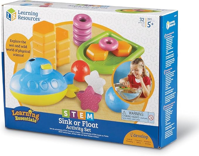 Learning Resources STEM Sink or Float Activity Set | Early Science Concepts, 32 Pieces, Ages 5+