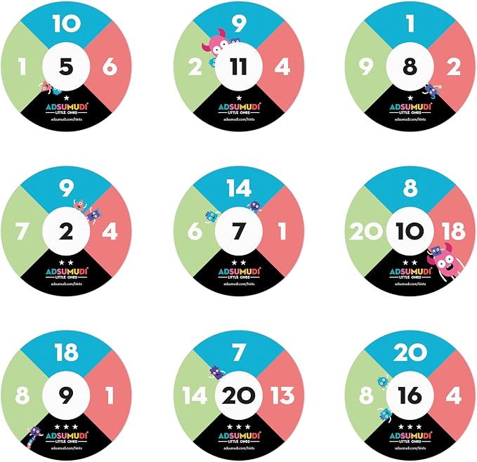 Evermade Adsumudi Math Game - Little Ones - The Adorably Fun Game for Clever Kids to Grow Their Addition, Subtraction and Mental Math Skills - Great for Ages 4 and Up