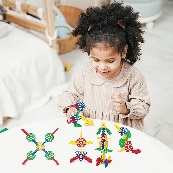 Interlinks Connector Building Toys, Interlocking Stem Toys for Boys and Girls, Baby and Toddler Toys, Creative Construction Stem Building Toys, Ages 3+