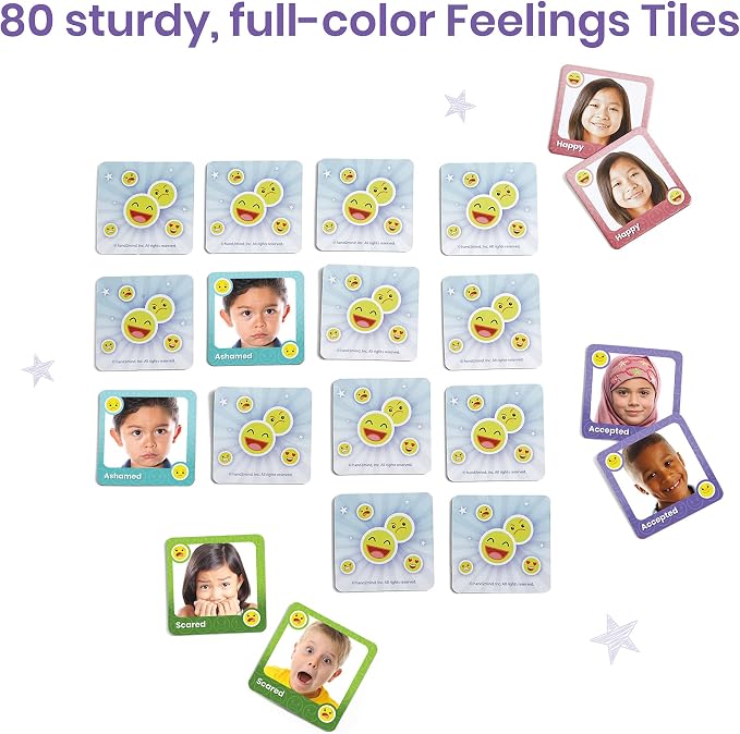 hand2mind Express Your Feelings Memory Match Game, Emotion Cards | Matching Game, Emotional Intelligence, Social Emotional Learning Activities, Social Skills Games