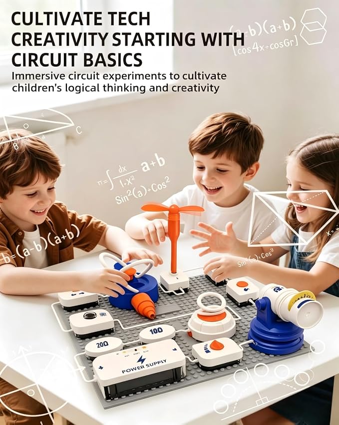 Science STEM Kits for Kids, Electronics Exploration Kit, 41 Pcs DIY Circuit Parts, Over 700 Projects, STEM Educational Toy Gifts for Kids Boys Girls Ages 3 4 5 6 7 8 9 10 11 12, Color Project Manual