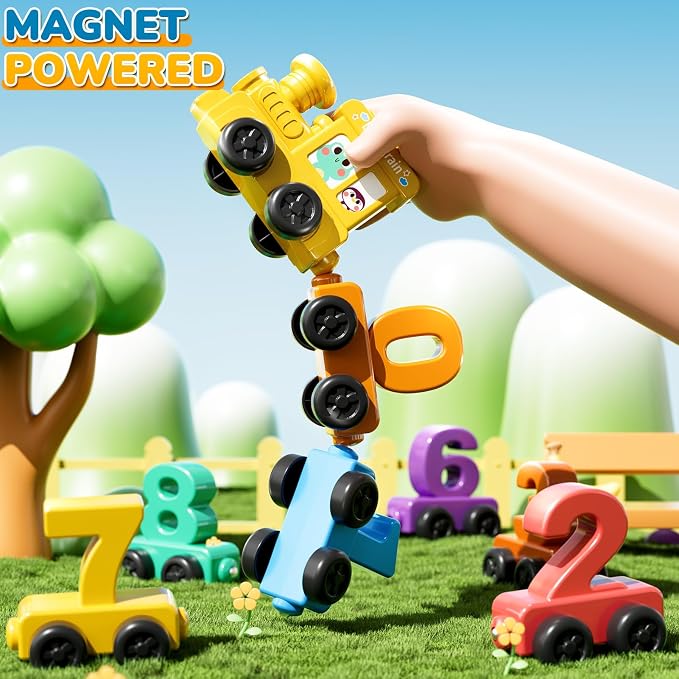 JUKUDAHU Magnet Number Train Set for Toddlers 3-4 Years Old | Counting Toy, Color Sorting Toy, Preschool Educational Activities, Learning Toy, Train Birthday Gifts for Boys Girls 3 4 5