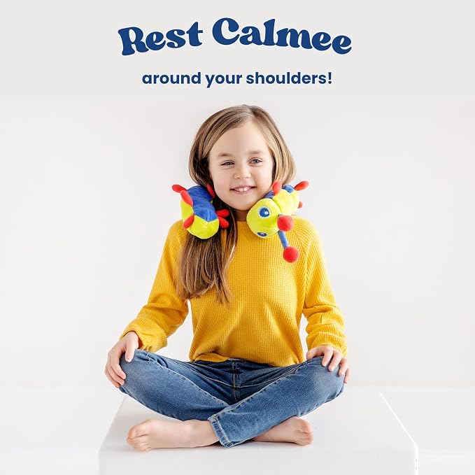 Calmee the Caterpillar Weighted Sensory Plush Toy for Kids, Breathing Exercise & Calming Tool for Focus and Emotional Regulation, SEL Mindfulness Toy for Home & Classroom. Soft, Durable, & Washable.