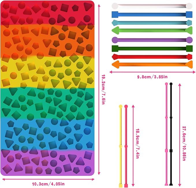 Sensory Activity Board, Silicone Fidget Toys for Calming and Stress | Autism Quiet for Adults, Toddler Sensory Toys for ADHD, Road Trip Essentials for Kids, Portable Travel Bag & 12Strings