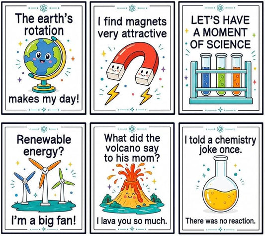 Funny Science Posters Set of 6, Science Classroom Decor, 11x14 Inch | science classroom science posters for classroom middle school chemistry posters scientific method poster