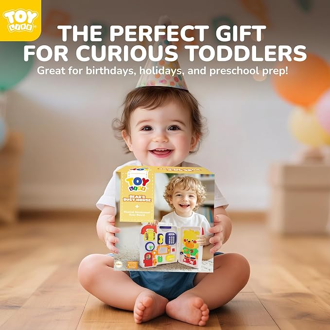 TOY Life Toddler Montessori Busy Board for 1-2 Year Old, 20‑in‑1 Baby Musical Toddler Toys, Early Educational Baby Montessori Toys for Toddler 1‑3, Easter Birthday Gift for 1+ Year Old Boys Girls