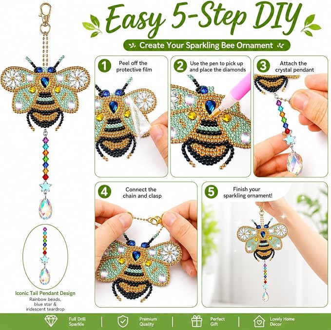 GOOTXUSK Art and Crafts for Kids Girls Ages 8-12, 8 9 10 11 12 Year Old Girl Birthday Gifts,Gem Art Diamond Painting Kits for Kids 8-12,Teenager Girl Gift Ideas,DIY Activities Window Suncatcher