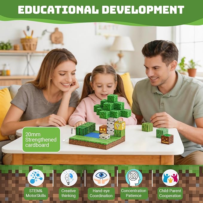 48PCS Magnetic Building Blocks for Kids, STEM Learning Toy with Safe Magnets, 0.8 Inch Magnetic Cubes Construction Set, Educational Toy for Problem Solving, Birthday Gifts for Boys & Girls
