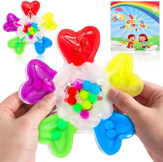 Christmas Color Sorting Sensory Toys | Fine Motor Skills Games for Toddlers, Montessori Preschool Outdoor Travel Learning Toys, for 3-5 Year Old Boys & Girls