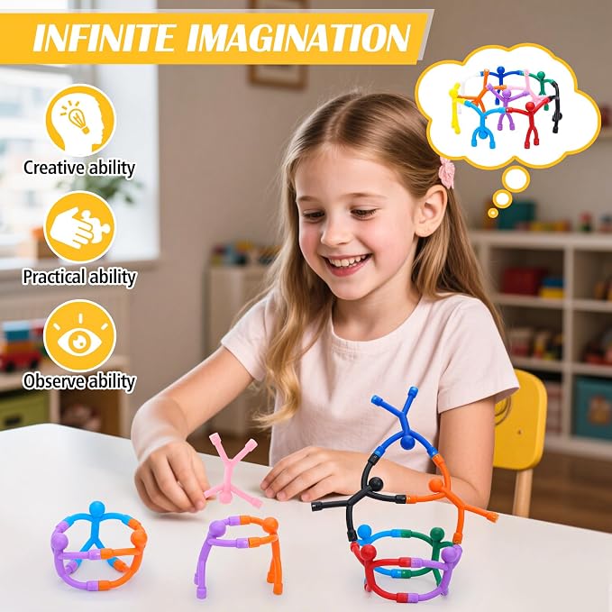 30Pcs Magnetic Travel Toys, Magnets Men for Kids, Cute Magnetic People | Fridge Magnets Sensory Fidget Toys for Adults Kids, Airplane Car Toddler Travel Essential Toys