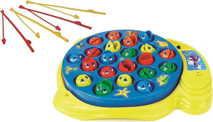 Let's Go Fishin' Game by Pressman - The Original Fast-Action Fishing Game!, 1-4 players