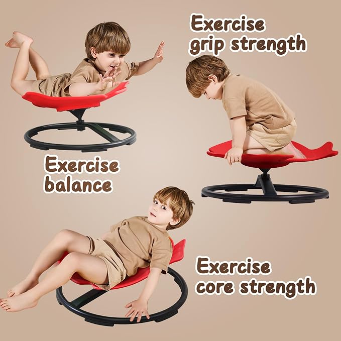 Autism Sensory Spinning Swivel Chair for Autistic Kids | 360° Spin Seat Toy,Sit and Spin Chair for Balance and Motion Training, Supports Up To 220 Lbs,Sensory Products,Age 3+