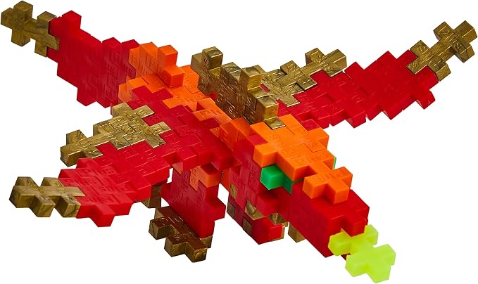 PLUS PLUS Dragon Tube - 3D Animal Figure Building Block Set | Fun Stem Toys, Gifts for Boys & Girls, Mini Waffle Blocks, Kid Airplane Activities, Christmas Stocking Stuffers for Kids