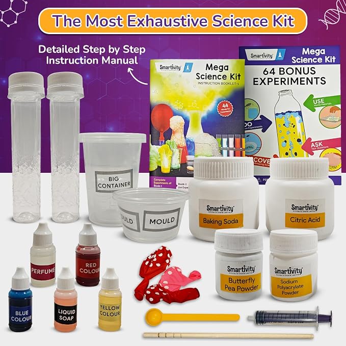 Smartivity Legendary Mega 150 Science Experiment Kit for Kids, Smart Birthday Gifts, Educational Science Experiments for Boys & Girls, STEM Toys for Learning & Fun for Age 6, 7, 8, 9, 10, 11, 12,14 | 150+ Amazing Science Experiments | STEM Educational ...