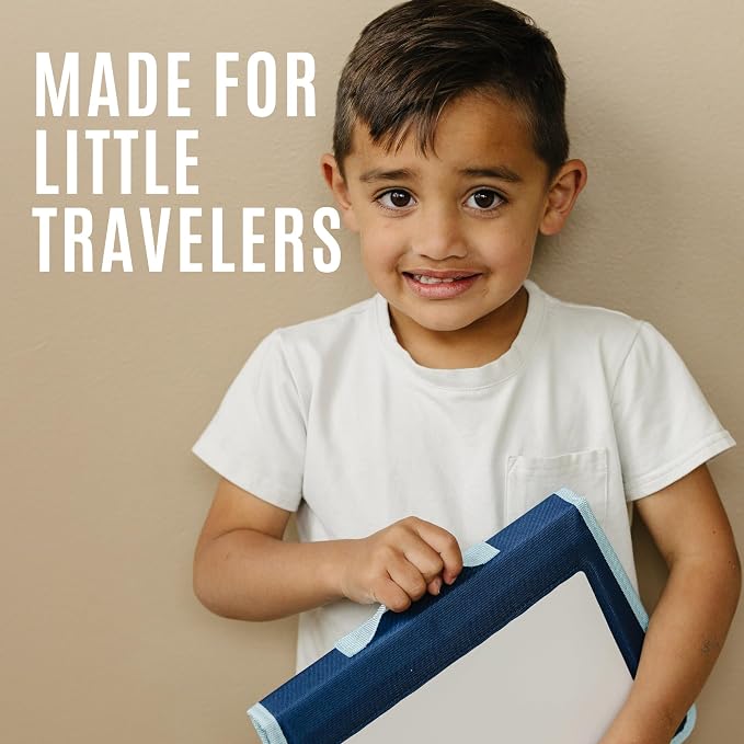 Totebook Kids Travel Activity Kit with Tethered Dry Erase Markers - Mess Free Car & Plane Activities for Toddlers Ages 4-6, Reusable Stickers, Mazes, Search and Find (Ocean Theme)