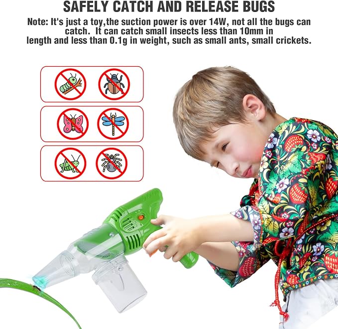 PLAY Bug Catcher Kit for Kids, Bugs Toys for Kids 3-5, Bug Vacuum Catching Kit, Critter Keeper Habitat, Insect Collection Terrarium, Summer Outside Toys for Toddlers 1-3 4 5 6 7 8+ Boys Gift