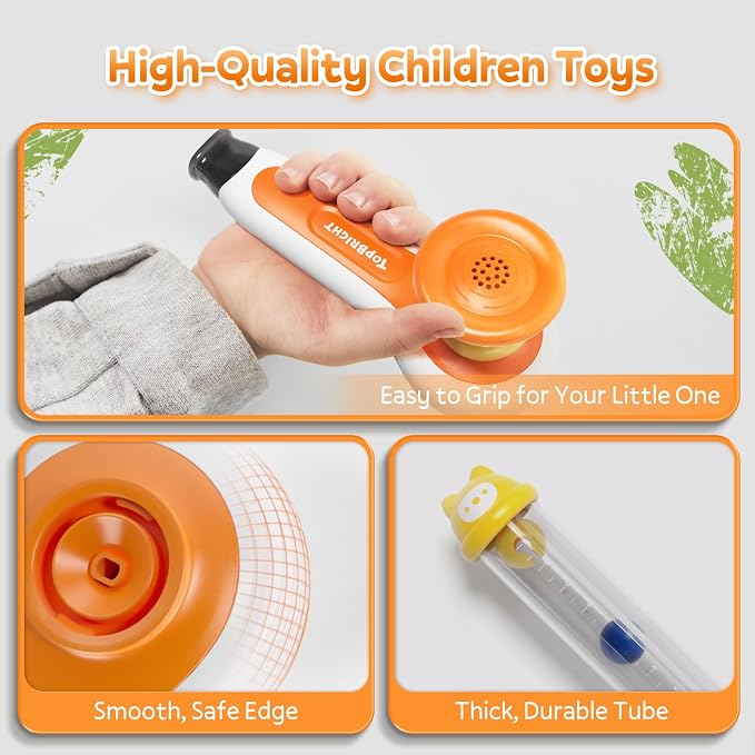 TOP BRIGHT 3 in 1 Sensory Toys for Toddlers with Whistle & Ball Blowing | Early Development Activity Toys for Speech Therapy, Montessori Fine Motor Skills Toys for 3 4 5 Year Old Boys Girls Gifts