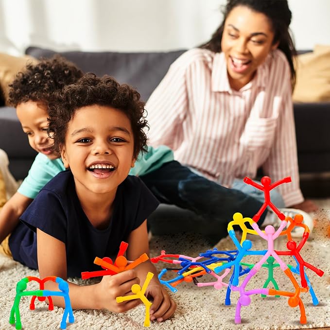 48pcs Magnetic People Figures for Kids 3-8 Travel STEM Fidget Toy | Safe ASTM-certified, Quiet Play for Airplane Car Trips Restaurant, Develops Creativity for Classroom Rewards Stocking Stuffer