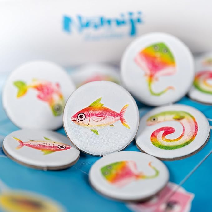 Namiji Aquamarine Board Game Expansion | Strategy Game | Japanese Fishing Game | Fun Family Game for Kids and Adults | Ages 8+ | 2-5 Players | Average Playtime 45 Minutes | Made by Funforge