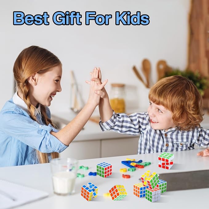 Mini Cube 12 Pack Puzzle Party Favors for Kids Birthday Party Favors, Magic Cube Classroom Prize for Students & School Rewards, Stress Relief Toys Easter Christmas Stocking Goody Bag Filler