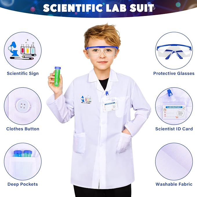 Science Kit for Kids,120 Science Lab Experiments,Scientist Role Play | STEM Educational Learning Scientific Tools,Birthday Gifts and Toys for 6 7 8 9 Years Old Boys Girls Kids