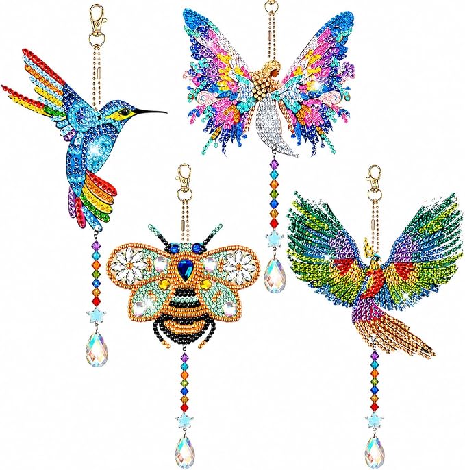 GOOTXUSK Art and Crafts for Kids Girls Ages 8-12, 8 9 10 11 12 Year Old Girl Birthday Gifts,Gem Art Diamond Painting Kits for Kids 8-12,Teenager Girl Gift Ideas,DIY Activities Window Suncatcher