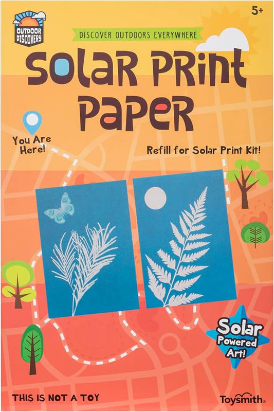 Toysmith Outdoor Discovery, Solar Print Paper, Refill for Solar Print Kit, For Boys & Girls Ages 5+
