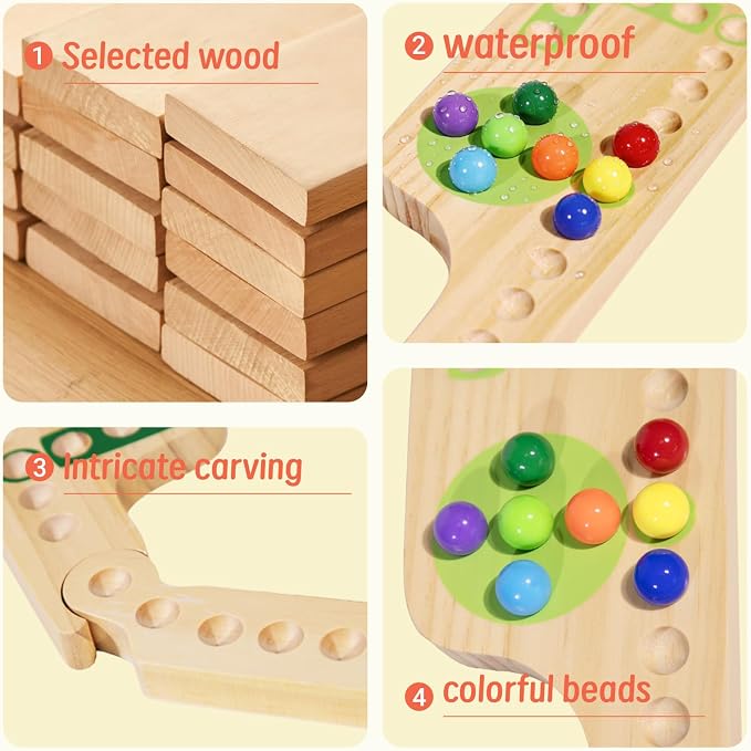 Jokers and Marbles Board Game Wooden Pegs and Jokers Game 2-8 Players | 8 Wood Game Boards 8 Colors 40 Marbles 4 Decks of Cards Instructions Family Tabletop Game Gift for Adults and Families