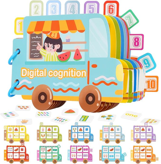 NAHSHON Montessori Busy Book Digital Sorting Learning Toys for Toddlers 3-5 | Preschool Learning Activities Educational Sorting Toys for Kids 3 Year Old, Autism Sensory Fine Motor Matching Games