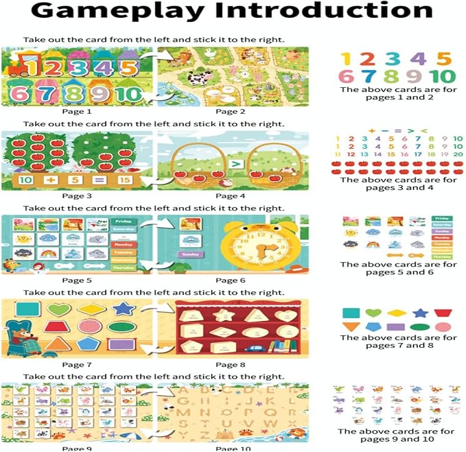Montessori Busy Book Sorting Toys for Toddlers 2-4, Quiet Book Educational Preschool Learning Activities for Kids, Sensory Fine Matching Games for 3 Year Old Boys Girls Gifts(Light Blue)