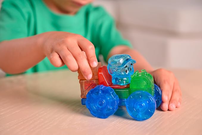 Jelly Blox Tractor Set Includes 12 Pieces Toddler/Preschool Building Blocks | Kids Can Squeeze, Stretch, Squish | MESH ACCREDITED | Safety Tested & Ouch-Free | Sensory Play Toy for Ages 2+