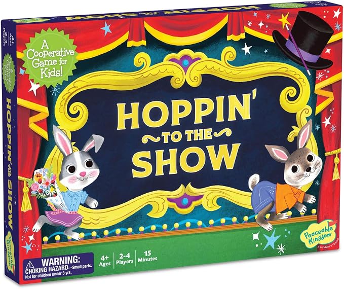 Peaceable Kingdom Hoppin' to the Show Cooperative Game for Kids